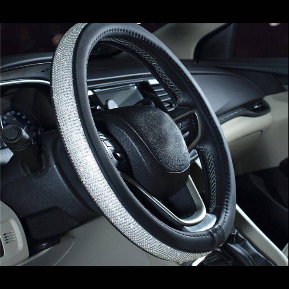 Rhinestone Steering Wheel Cover Best Sellers Car Accessories Color : Pink & Silver|Red & Silver|Beige & Silver|Black & Golden|Black & Silver Rhinestone Steering Wheel Cover Best Sellers Car Accessories Color : Pink & Silver|Red & Silver|Beige & Silver|Black & Golden|Black & Silver