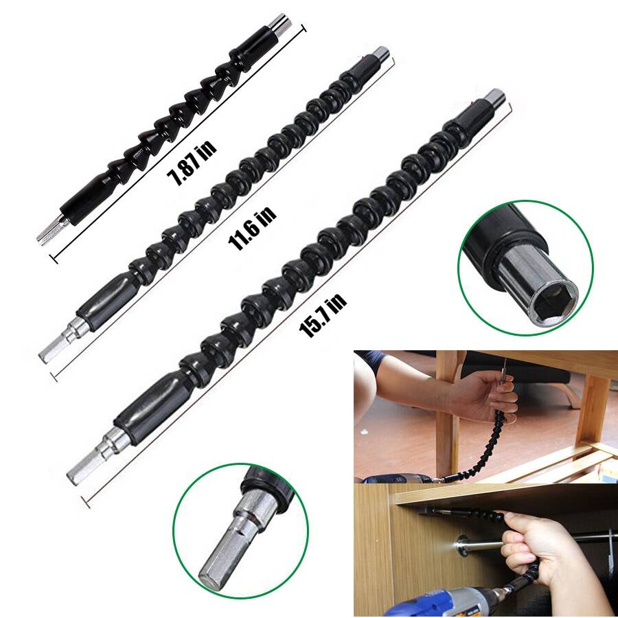 Flexi Shaft Drill Extension Car Repair & Specialty Tools Length : 200mm|295mm|400mm Flexi Shaft Drill Extension Car Repair & Specialty Tools Length : 200mm|295mm|400mm