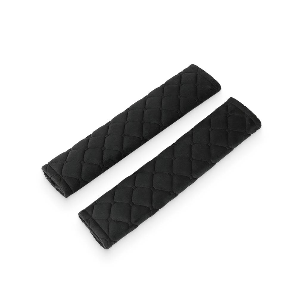 Black PolyesterCloth Seat Belt Covers