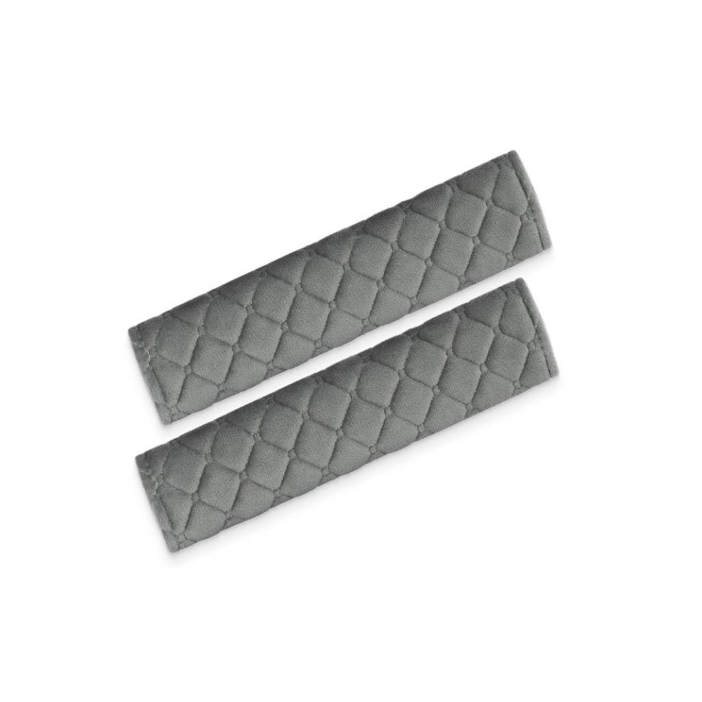 Gray Soft Patterned Seat Belt Strap Covers Car Accessories  