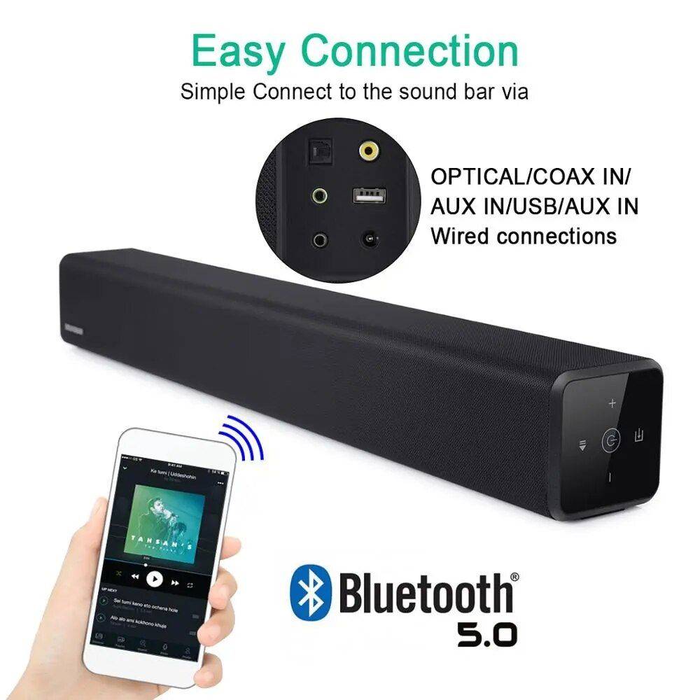 100W High-Fidelity Sound Bar – Bluetooth 5.0, 3D Surround Sound, Home Theater System Home Electronics Smart Home Plug Type : EU Plug 100W High-Fidelity Sound Bar – Bluetooth 5.0, 3D Surround Sound, Home Theater System Home Electronics Smart Home Plug Type : EU Plug