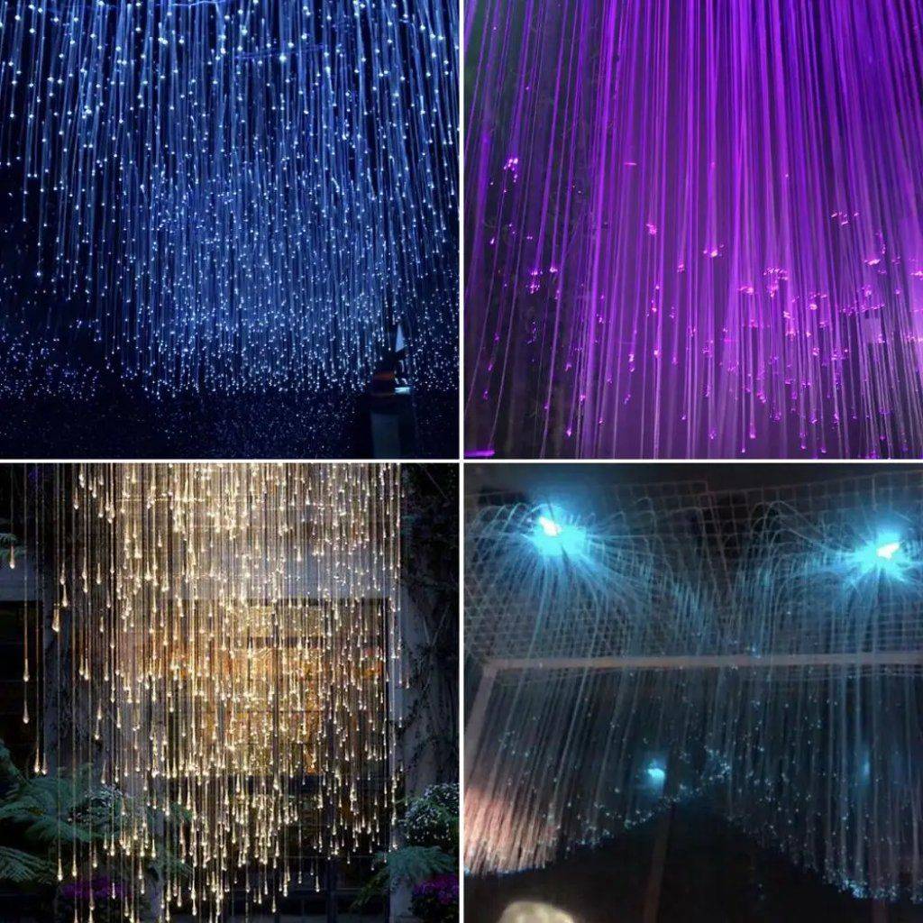 16W RGBW Sensory Curtain Fiber Optic Light with Bluetooth Control Lighting Wall Lamps Specifications : 450pcs 0.75mm 4M 16W RGBW Sensory Curtain Fiber Optic Light with Bluetooth Control Lighting Wall Lamps Specifications : 450pcs 0.75mm 4M