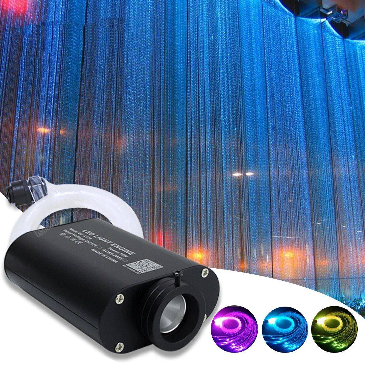 16W RGBW Sensory Curtain Fiber Optic Light with Bluetooth Control Lighting Wall Lamps Specifications : 450pcs 0.75mm 4M 16W RGBW Sensory Curtain Fiber Optic Light with Bluetooth Control Lighting Wall Lamps Specifications : 450pcs 0.75mm 4M