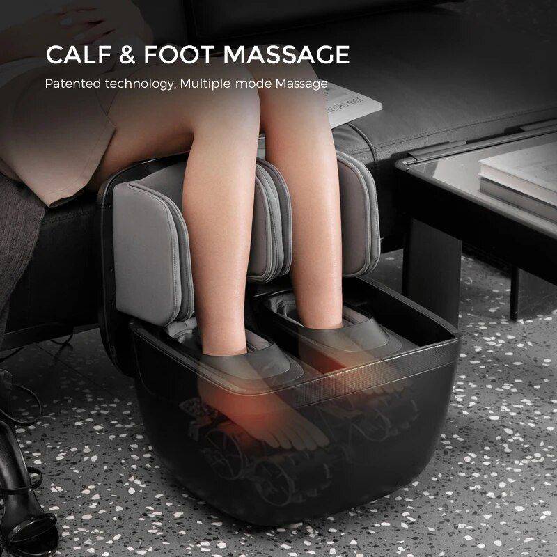 2 in 1 Heated Foot and Leg Massager with Shiatsu and Air Compression Advanced Technologies Massage & Spa Gadgets Color : Black 2 in 1 Heated Foot and Leg Massager with Shiatsu and Air Compression Advanced Technologies Massage & Spa Gadgets Color : Black