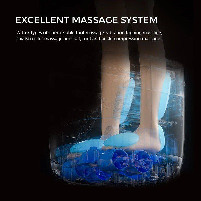 2 in 1 Heated Foot and Leg Massager with Shiatsu and Air Compression Advanced Technologies Massage & Spa Gadgets Color : Black 2 in 1 Heated Foot and Leg Massager with Shiatsu and Air Compression Advanced Technologies Massage & Spa Gadgets Color : Black
