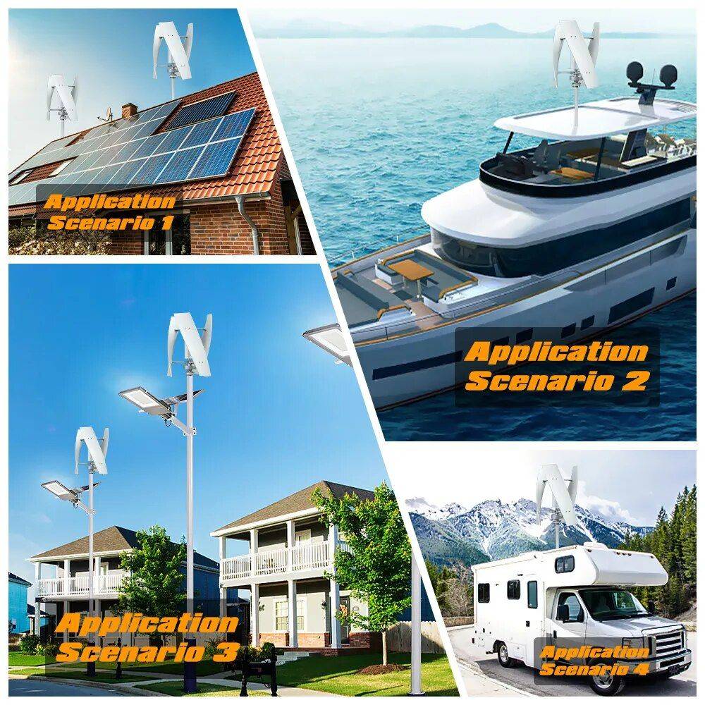 2000W High-Efficiency Vertical Wind Turbine Advanced Technologies Generators & Portable Power Voltage : 12V|24V|48V 2000W High-Efficiency Vertical Wind Turbine Advanced Technologies Generators & Portable Power Voltage : 12V|24V|48V
