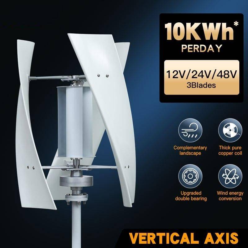 2000W High-Efficiency Vertical Wind Turbine Advanced Technologies Generators & Portable Power Voltage : 12V|24V|48V 2000W High-Efficiency Vertical Wind Turbine Advanced Technologies Generators & Portable Power Voltage : 12V|24V|48V