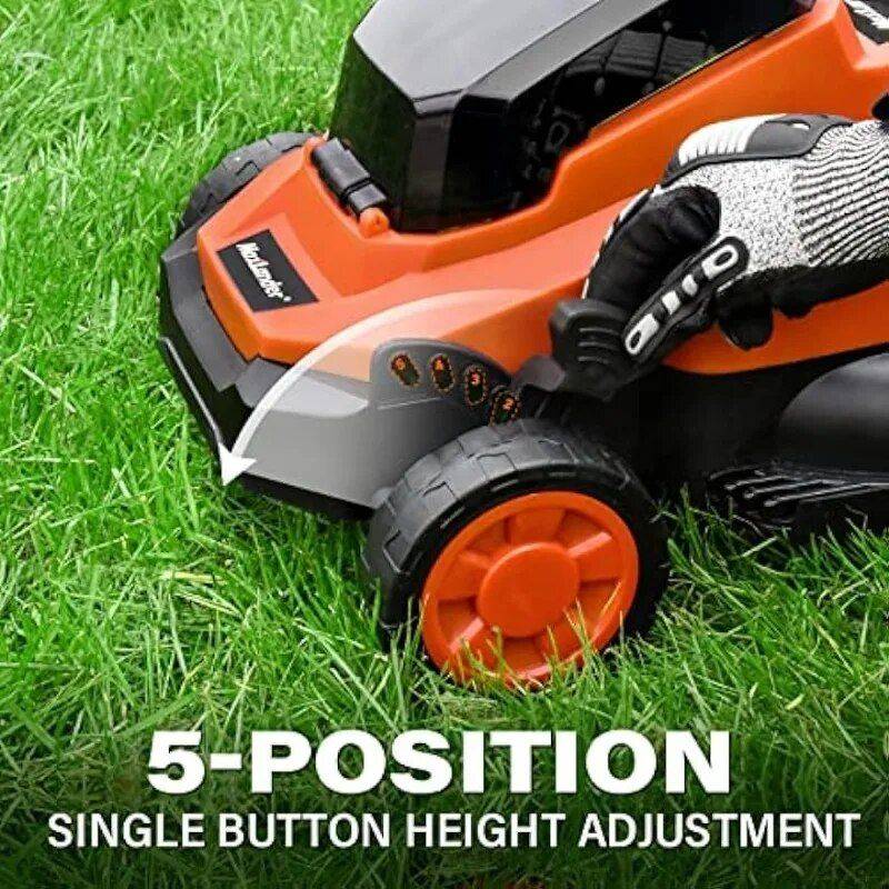 20V Cordless 13″ Electric Lawn Mower with Brushless Motor & Dual Batteries Lawn Mowers Patio, Lawn & Garden 20V Cordless 13