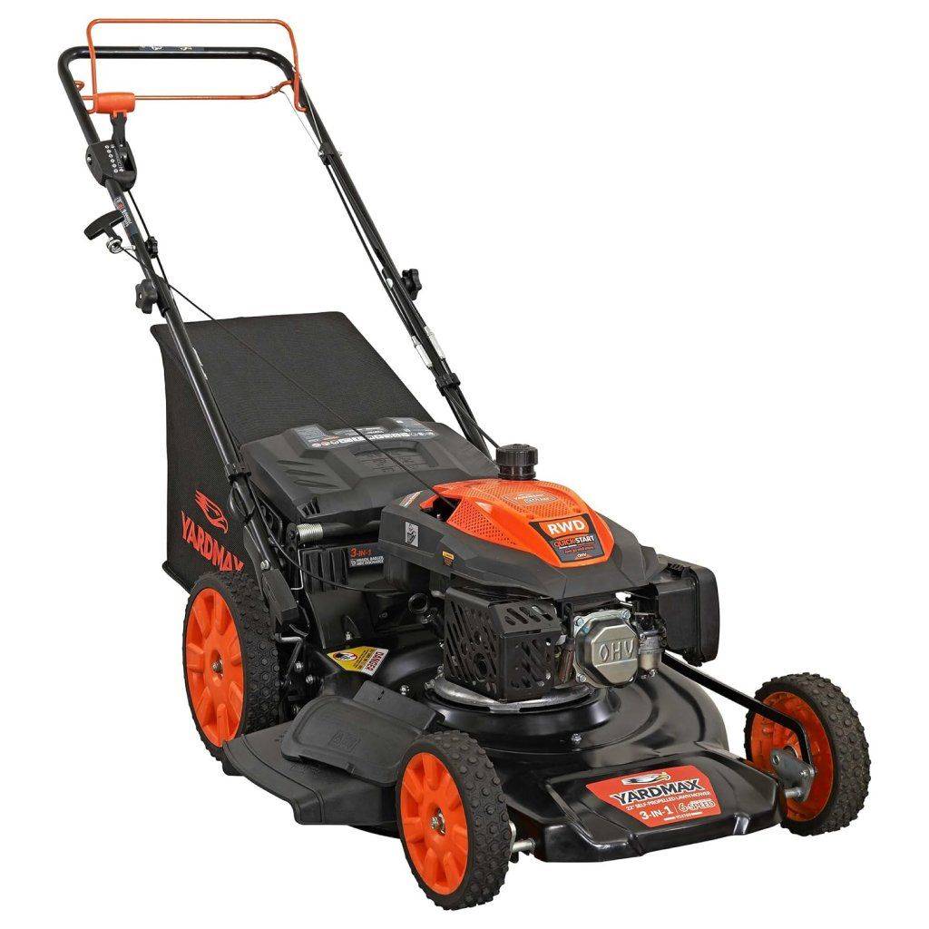 22 in. High-Wheel 201cc 6-Speed Self-Propelled Gas Lawn Mower Lawn Mowers Patio, Lawn & Garden Color : Black 22 in. High-Wheel 201cc 6-Speed Self-Propelled Gas Lawn Mower Lawn Mowers Patio, Lawn & Garden Color : Black