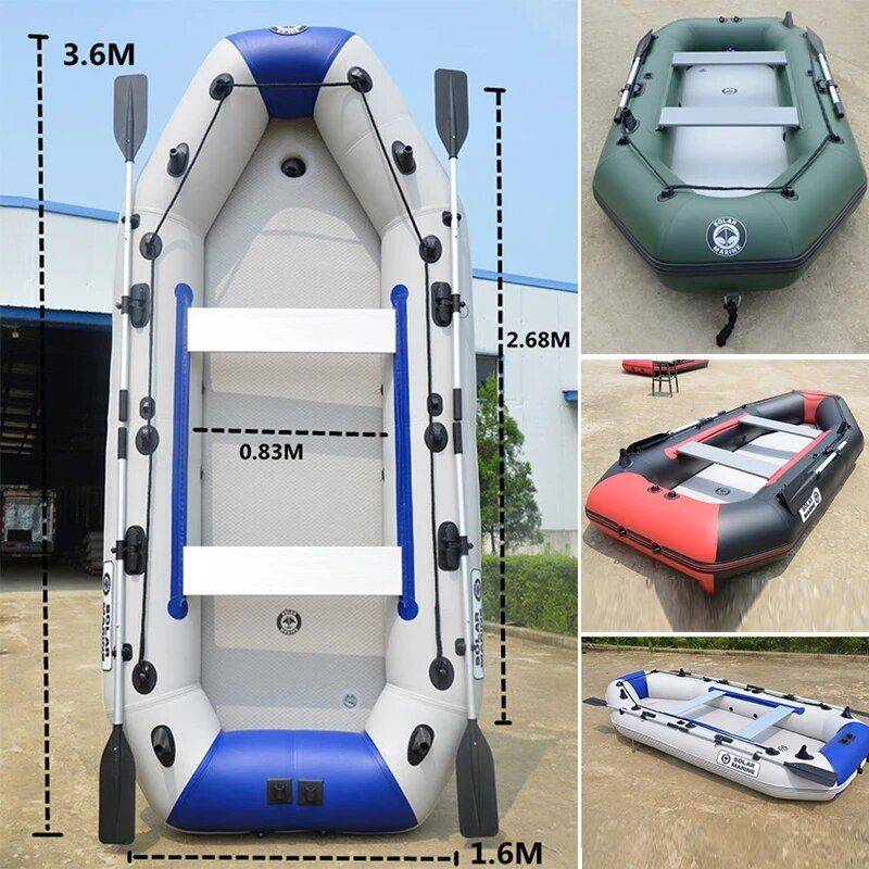 3.6M Thickened PVC Inflatable Kayak Inflatable Boats Patio, Lawn & Garden Color : Blue-White|Black-Red|Green 3.6M Thickened PVC Inflatable Kayak Inflatable Boats Patio, Lawn & Garden Color : Blue-White|Black-Red|Green