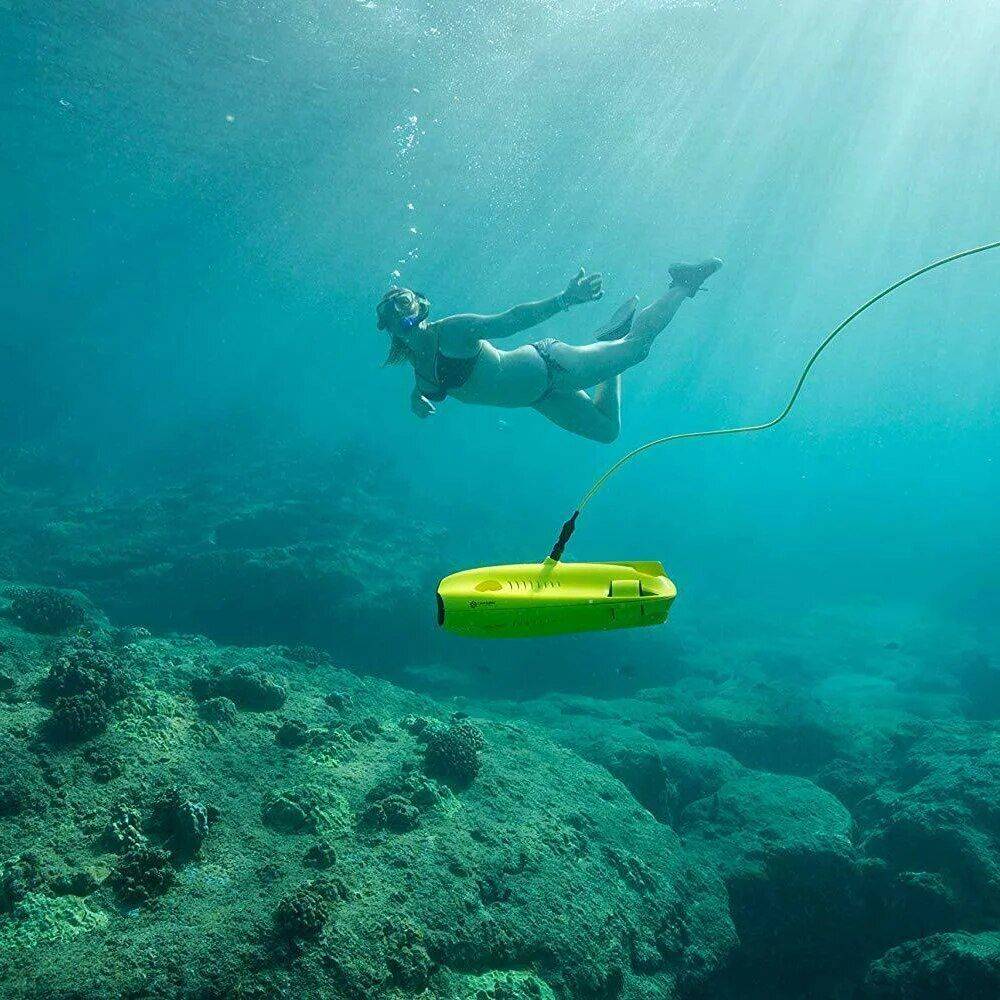 5-Thruster Mini Underwater Drone with 4K HD Camera and 100m Tether Advanced Technologies Drones Color : Yellow 5-Thruster Mini Underwater Drone with 4K HD Camera and 100m Tether Advanced Technologies Drones Color : Yellow