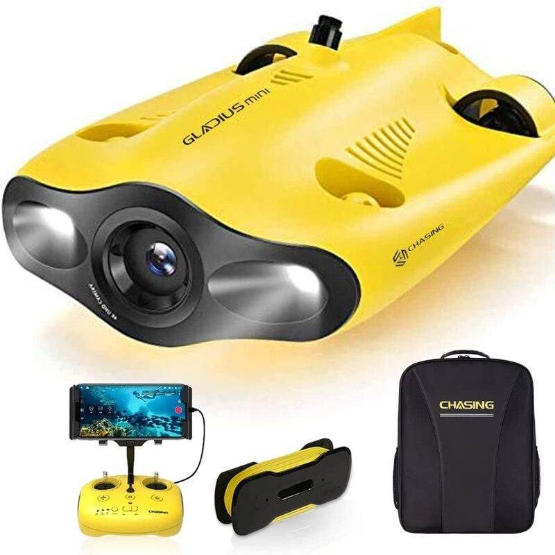 5-Thruster Mini Underwater Drone with 4K HD Camera and 100m Tether Advanced Technologies Drones Color : Yellow 5-Thruster Mini Underwater Drone with 4K HD Camera and 100m Tether Advanced Technologies Drones Color : Yellow