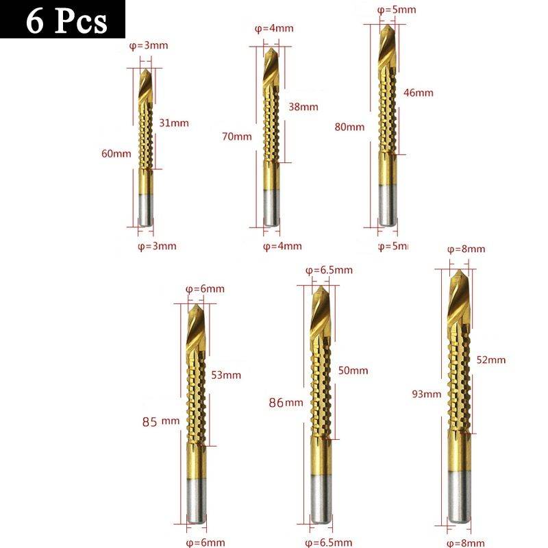 6 Pcs Twist Drill Bit Set Car Repair & Specialty Tools Color : Yellow 6 Pcs Twist Drill Bit Set Car Repair & Specialty Tools Color : Yellow