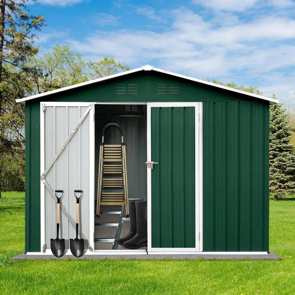 6′ x 8′ Multi-Use Metal Storage Shed: Secure, Durable & Spacious Patio, Lawn & Garden Storage Sheds 6' x 8' Multi-Use Metal Storage Shed: Secure, Durable & Spacious Patio, Lawn & Garden Storage Sheds