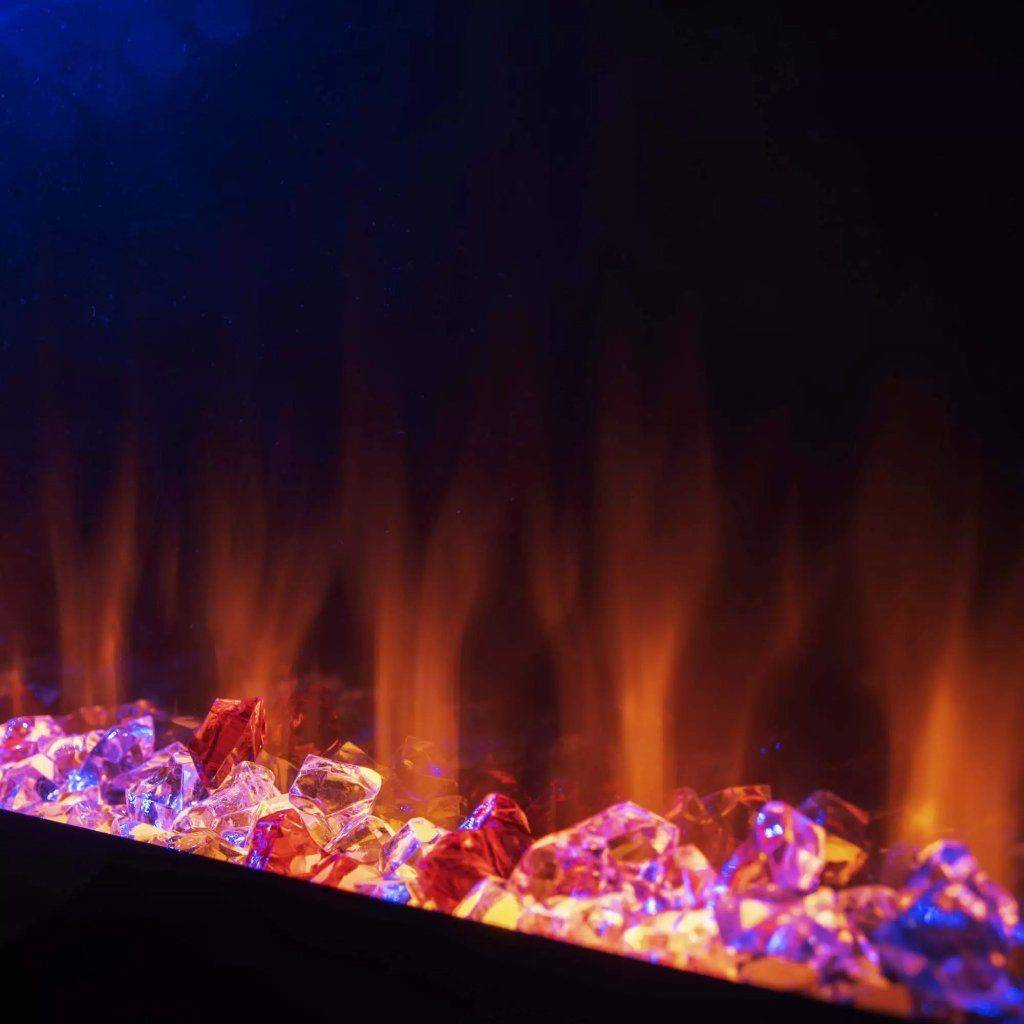 68″ Multi-Color Electric Fireplace with Remote and Touch Control – Wall Mount & Recessed Heater Fireplaces Home Electronics Color : 68 inch 68