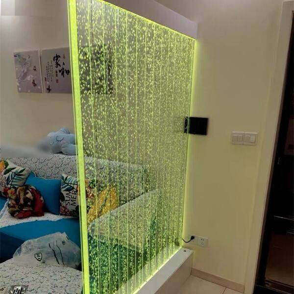 Acrylic Bubble Water Dance Screen – Decorative Water Curtain Wall for Interior Spaces Lighting Wall Lamps Size : H1000 L1000mm Acrylic Bubble Water Dance Screen - Decorative Water Curtain Wall for Interior Spaces Lighting Wall Lamps Size : H1000 L1000mm