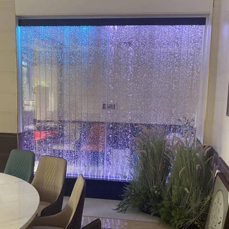 Acrylic Bubble Water Dance Screen – Decorative Water Curtain Wall for Interior Spaces Lighting Wall Lamps Size : H1000 L1000mm Acrylic Bubble Water Dance Screen - Decorative Water Curtain Wall for Interior Spaces Lighting Wall Lamps Size : H1000 L1000mm