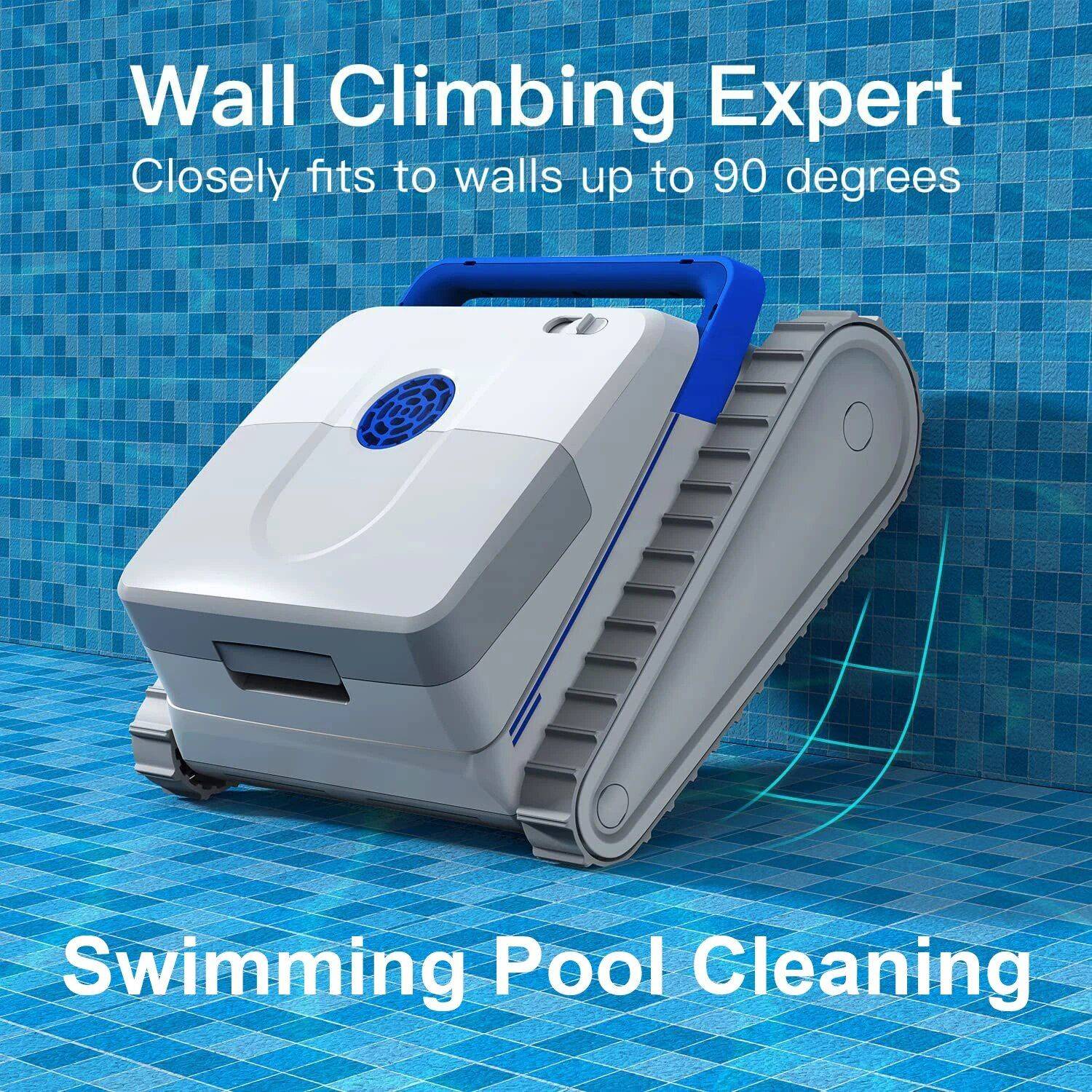 Advanced Cordless Underwater Robot Pool Cleaner with Wall-Climbing Capability Advanced Technologies Robots Color : White Advanced Cordless Underwater Robot Pool Cleaner with Wall-Climbing Capability Advanced Technologies Robots Color : White