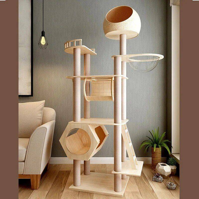 Cat Climbing Frame Tower Solid Wood Cat Towers Pet Supplies Type : 1|2|3 Cat Climbing Frame Tower Solid Wood Cat Towers Pet Supplies Type : 1|2|3