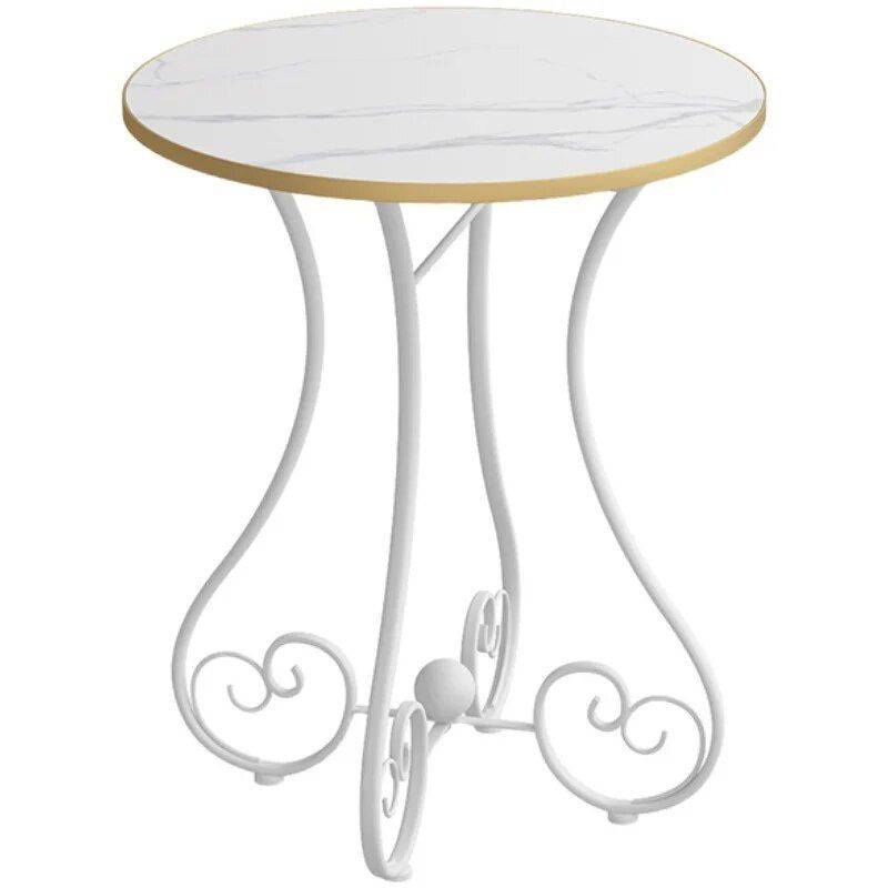 Chic European-Style Iron Round Side Table – Light Luxury Modern Home Accent Furniture Side Tables & Coffee Tables Style : A|B|C Chic European-Style Iron Round Side Table - Light Luxury Modern Home Accent Furniture Side Tables & Coffee Tables Style : A|B|C