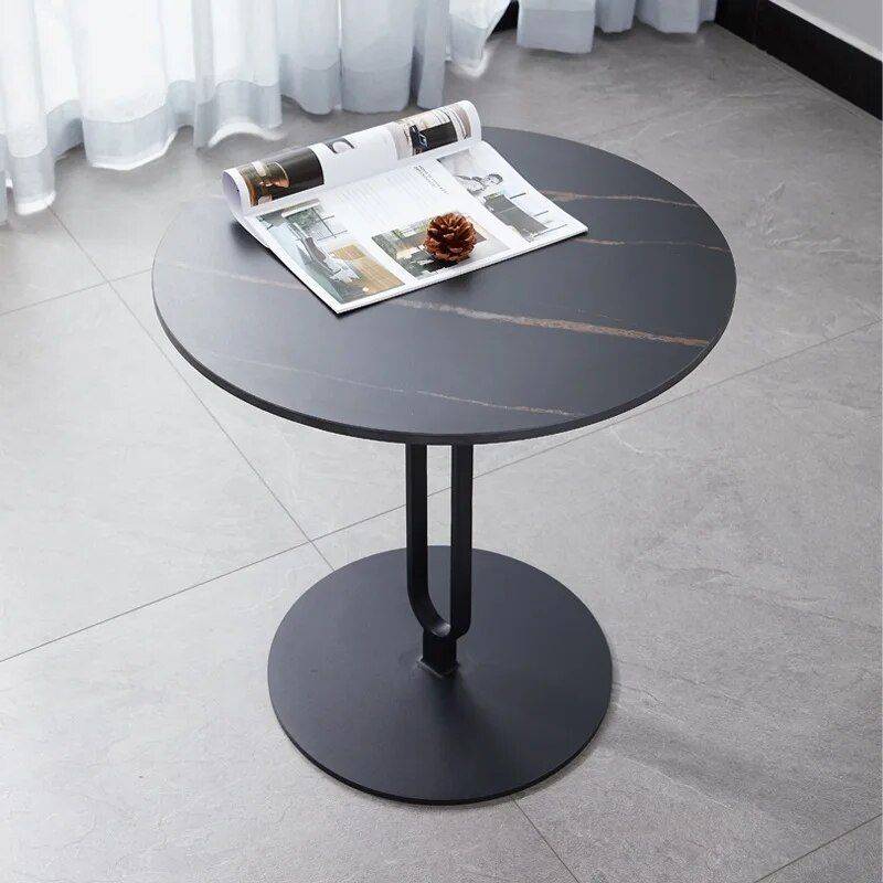 Chic Nordic-Inspired Slate Round Side Table for Modern Homes Furniture Side Tables & Coffee Tables Color : 1|2|3|4|5|6 Chic Nordic-Inspired Slate Round Side Table for Modern Homes Furniture Side Tables & Coffee Tables Color : 1|2|3|4|5|6