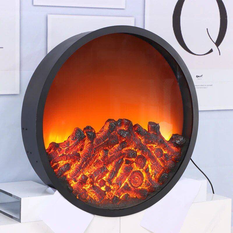 Circular LED Flame Lamp Fireplaces Home Electronics Color : D460xW180mm|D560xW180mm|D660xW180mm|D760xW180mm Circular LED Flame Lamp Fireplaces Home Electronics Color : D460xW180mm|D560xW180mm|D660xW180mm|D760xW180mm