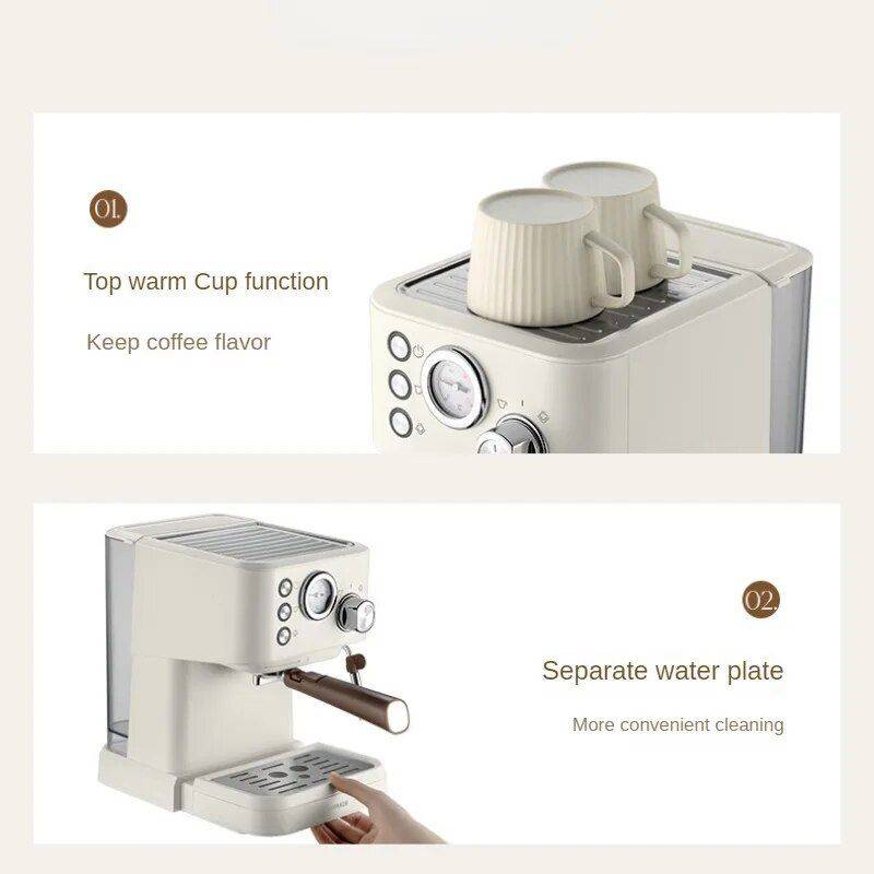 Compact Italian Espresso Coffee Maker Coffee Brewing Kitchen Color : White Compact Italian Espresso Coffee Maker Coffee Brewing Kitchen Color : White