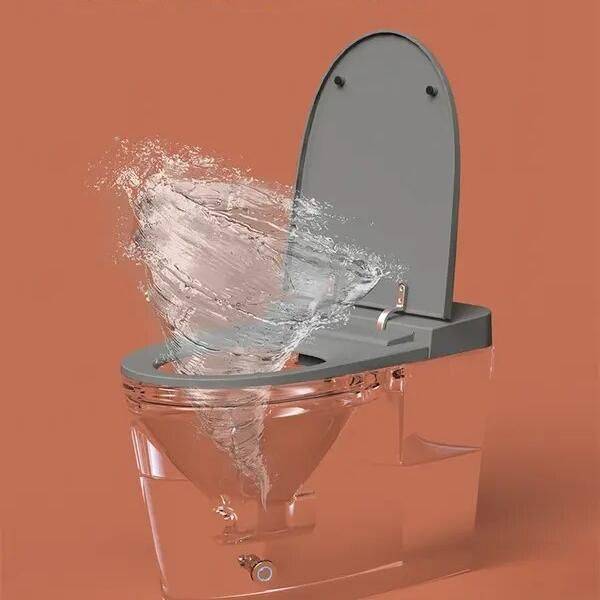 Compact Pulse Smart Electric Toilet with Dual-Flush Technology Home Electronics Smart Home Color : Linen Gray (350mm)|Elegant Black (350mm) Compact Pulse Smart Electric Toilet with Dual-Flush Technology Home Electronics Smart Home Color : Linen Gray (350mm)|Elegant Black (350mm)