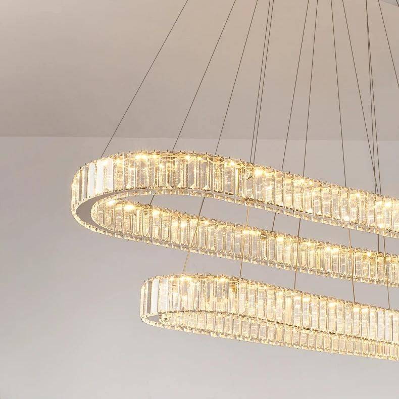 Contemporary LED Crystal Ceiling Pendant – Dimmable Oval Ring Chandelier for Home Decor Ceiling Lights Lighting Type : 2 Ring (50-70cm)|2 Ring (70-90cm) Contemporary LED Crystal Ceiling Pendant - Dimmable Oval Ring Chandelier for Home Decor Ceiling Lights Lighting Type : 2 Ring (50-70cm)|2 Ring (70-90cm)