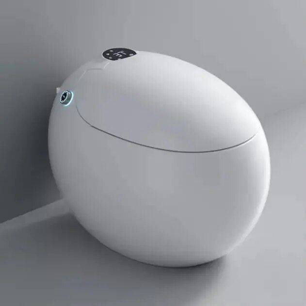 Deluxe Egg-Shaped Smart Toilet with Foot Flush and Warm Air Drying Home Electronics Smart Home Color : Semi Auto|Fully Auto Deluxe Egg-Shaped Smart Toilet with Foot Flush and Warm Air Drying Home Electronics Smart Home Color : Semi Auto|Fully Auto