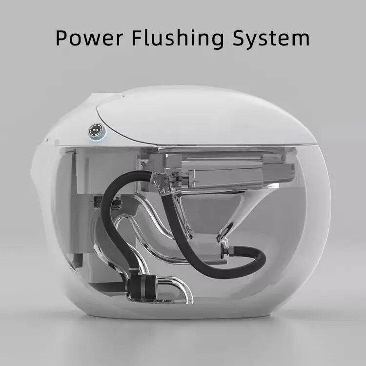 Deluxe Egg-Shaped Smart Toilet with Foot Flush and Warm Air Drying Home Electronics Smart Home Color : Semi Auto|Fully Auto Deluxe Egg-Shaped Smart Toilet with Foot Flush and Warm Air Drying Home Electronics Smart Home Color : Semi Auto|Fully Auto