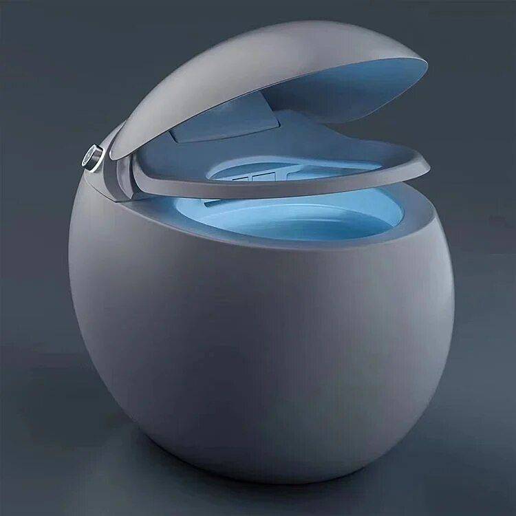 Deluxe Egg-Shaped Smart Toilet with Foot Flush and Warm Air Drying Home Electronics Smart Home Color : Semi Auto|Fully Auto Deluxe Egg-Shaped Smart Toilet with Foot Flush and Warm Air Drying Home Electronics Smart Home Color : Semi Auto|Fully Auto