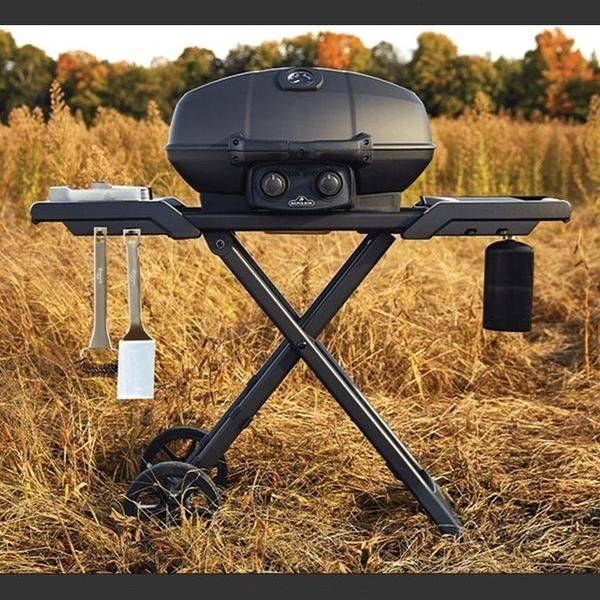 Deluxe Gas BBQ Grill: Portable & Foldable with Temperature Control Grills Kitchen Color : Black|Steel Deluxe Gas BBQ Grill: Portable & Foldable with Temperature Control Grills Kitchen Color : Black|Steel