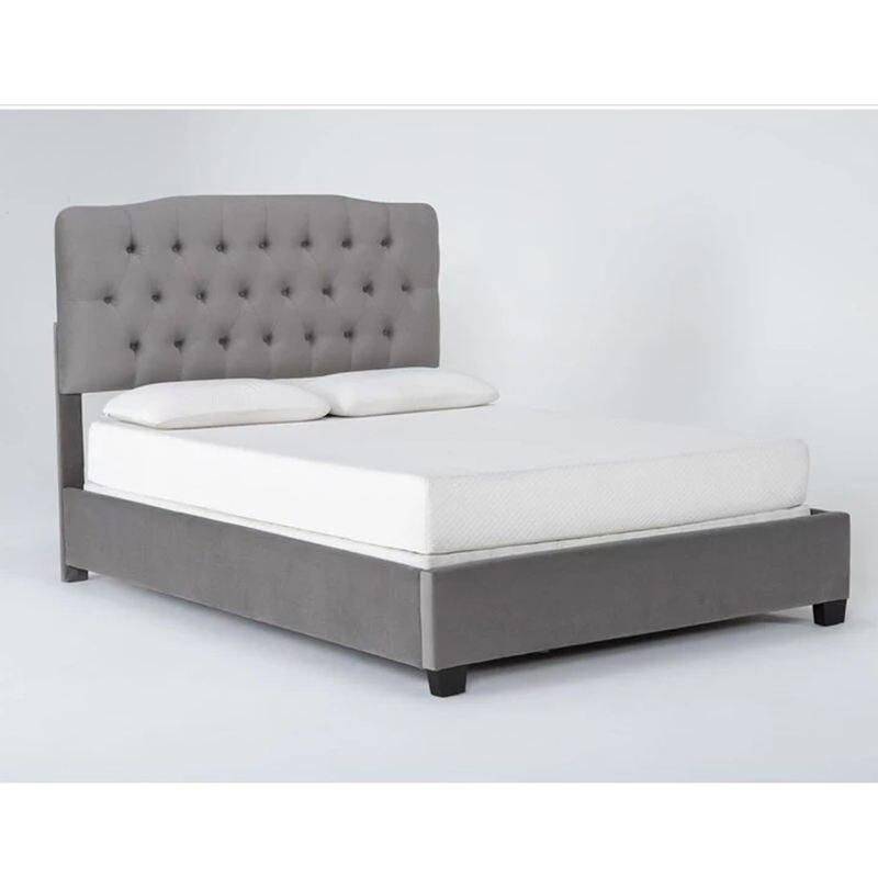 Deluxe King-Size Velvet Tufted Bed Frame - Modern Fabric Design Beds Furniture  