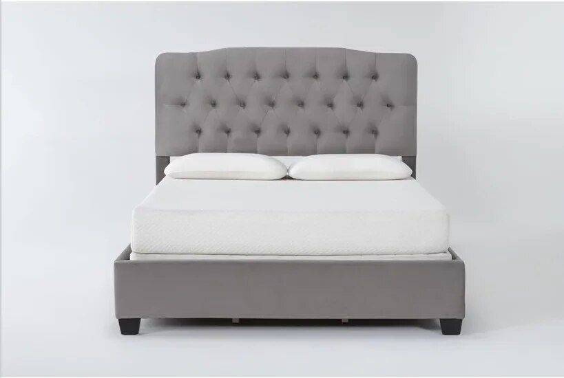 Deluxe King-Size Velvet Tufted Bed Frame – Modern Fabric Design Beds Furniture Deluxe King-Size Velvet Tufted Bed Frame - Modern Fabric Design Beds Furniture