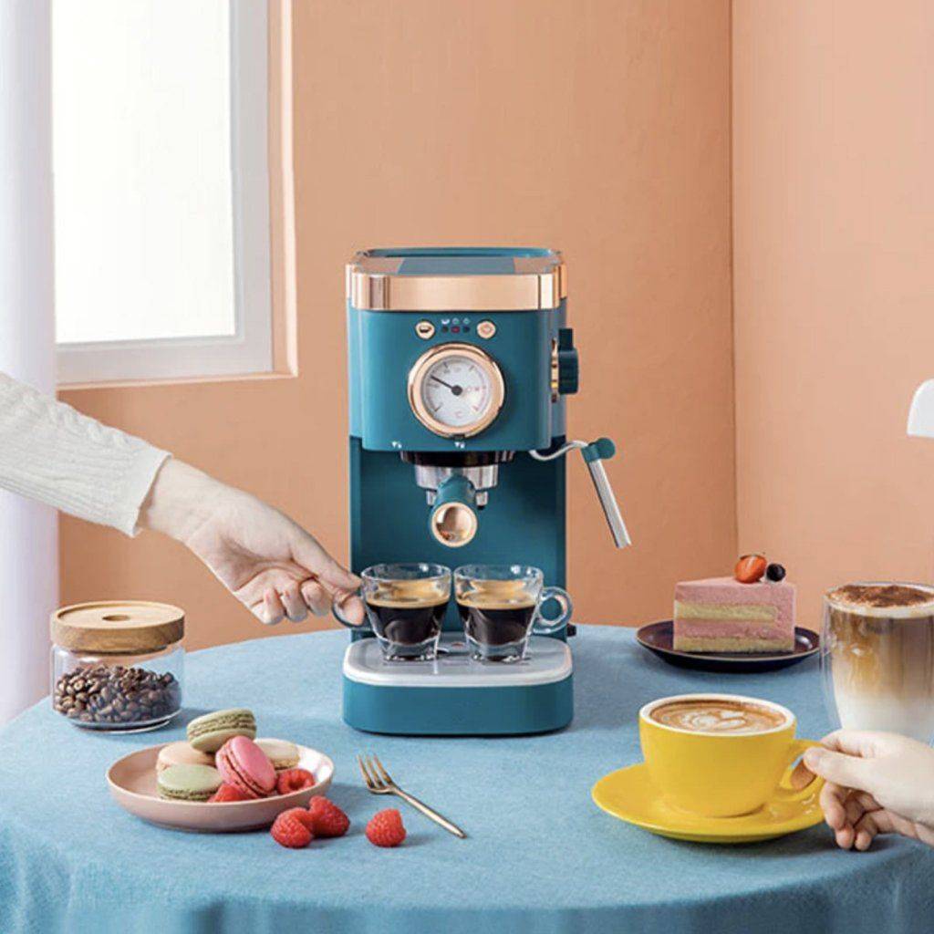 Deluxe Semi-Automatic Espresso Coffee Maker with Steam Milk Frother Coffee Brewing Kitchen Deluxe Semi-Automatic Espresso Coffee Maker with Steam Milk Frother Coffee Brewing Kitchen