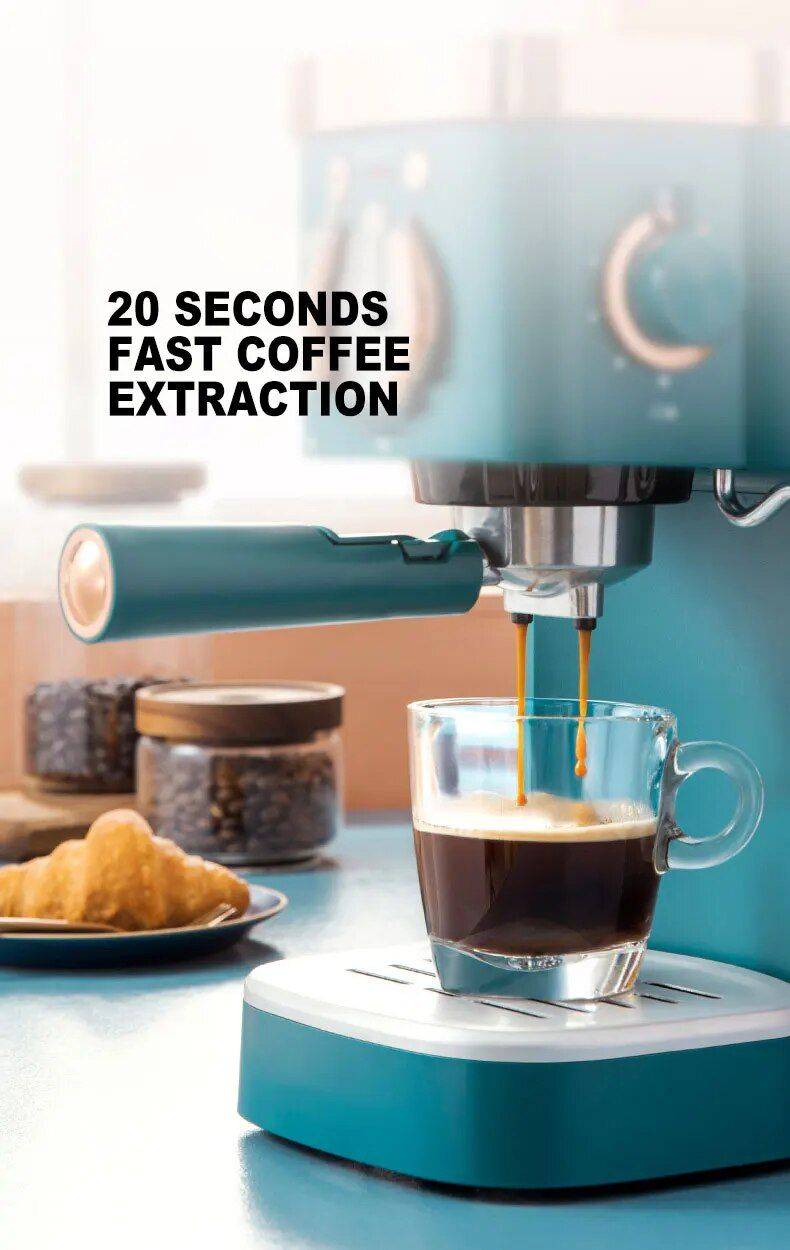 Deluxe Semi-Automatic Espresso Coffee Maker with Steam Milk Frother Coffee Brewing Kitchen Deluxe Semi-Automatic Espresso Coffee Maker with Steam Milk Frother Coffee Brewing Kitchen