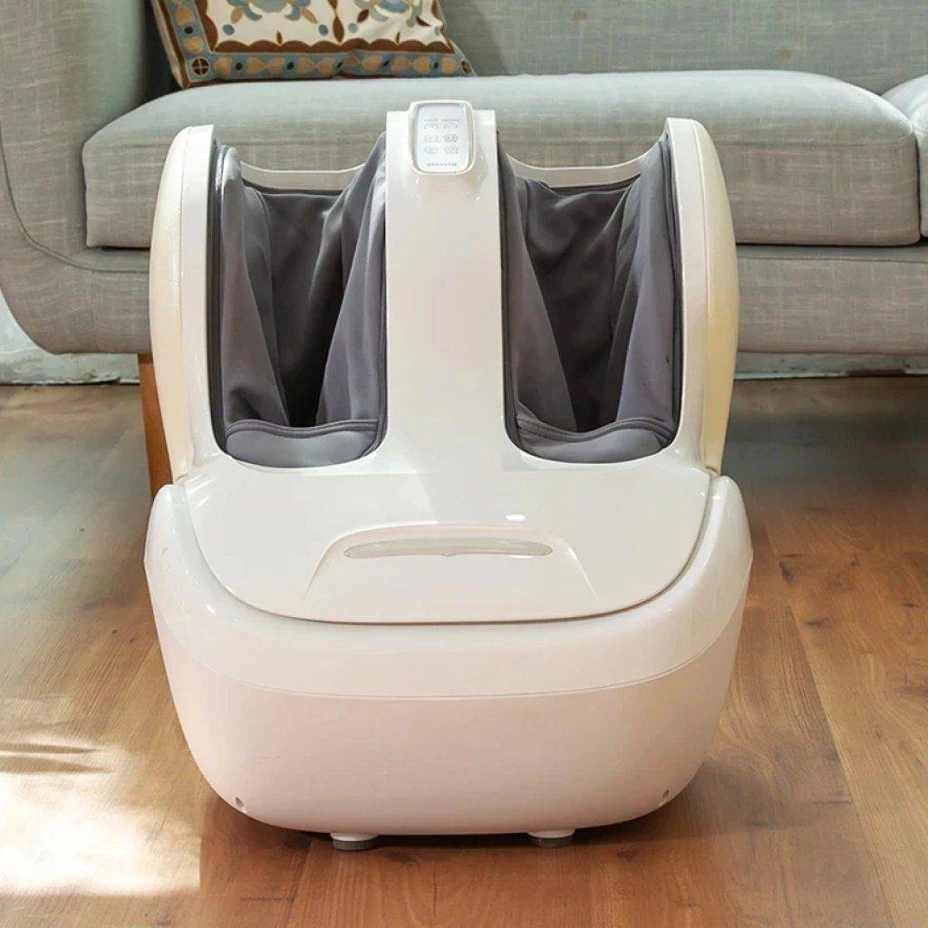 Deluxe Shiatsu Foot and Calf Massager with Heat and Air Compression Advanced Technologies Massage & Spa Gadgets Color : White Deluxe Shiatsu Foot and Calf Massager with Heat and Air Compression Advanced Technologies Massage & Spa Gadgets Color : White