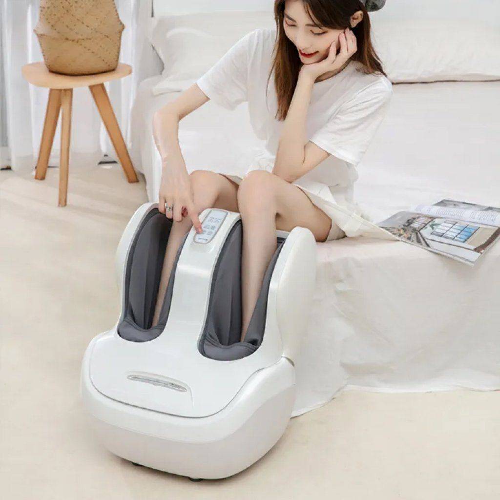 Deluxe Shiatsu Foot and Calf Massager with Heat and Air Compression Advanced Technologies Massage & Spa Gadgets Color : White Deluxe Shiatsu Foot and Calf Massager with Heat and Air Compression Advanced Technologies Massage & Spa Gadgets Color : White