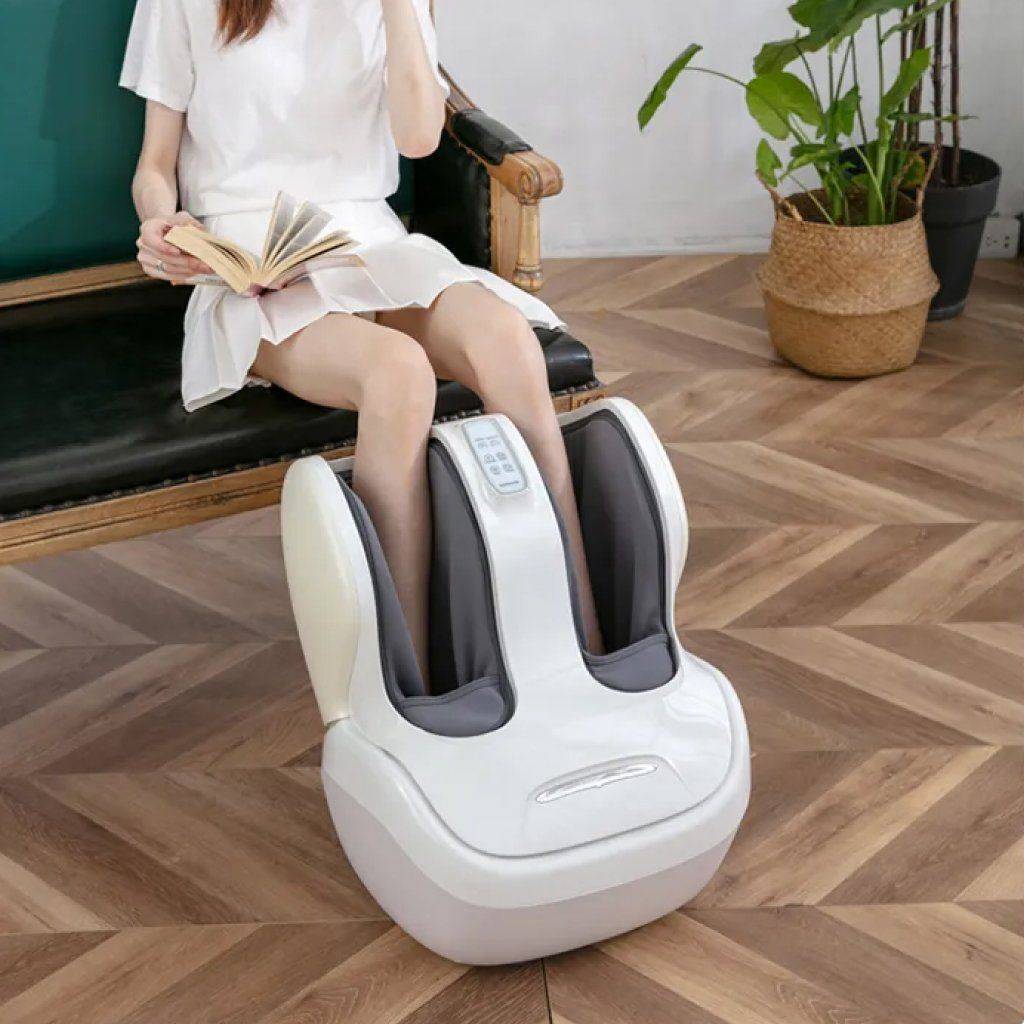 Deluxe Shiatsu Foot and Calf Massager with Heat and Air Compression Advanced Technologies Massage & Spa Gadgets Color : White Deluxe Shiatsu Foot and Calf Massager with Heat and Air Compression Advanced Technologies Massage & Spa Gadgets Color : White