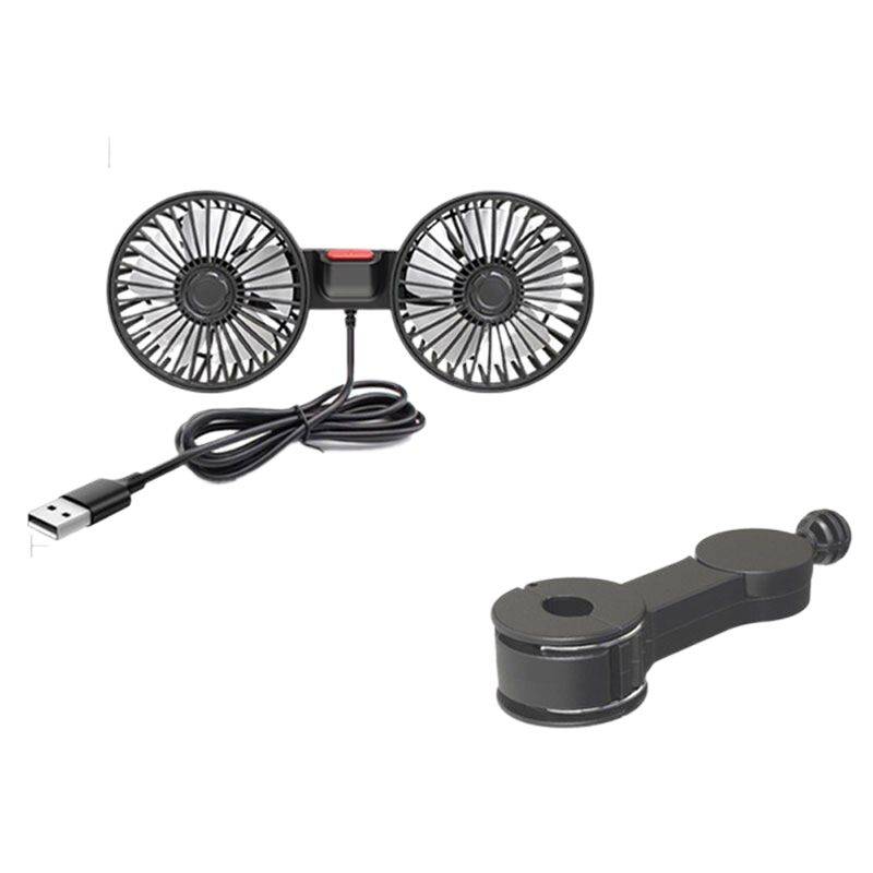 Dual Head USB Car Fan with 360° Rotation for 12V/24V Vehicles Car Safety Type : Dual Head 12V 24V|Single Head USB Dual Head USB Car Fan with 360° Rotation for 12V/24V Vehicles Car Safety Type : Dual Head 12V 24V|Single Head USB