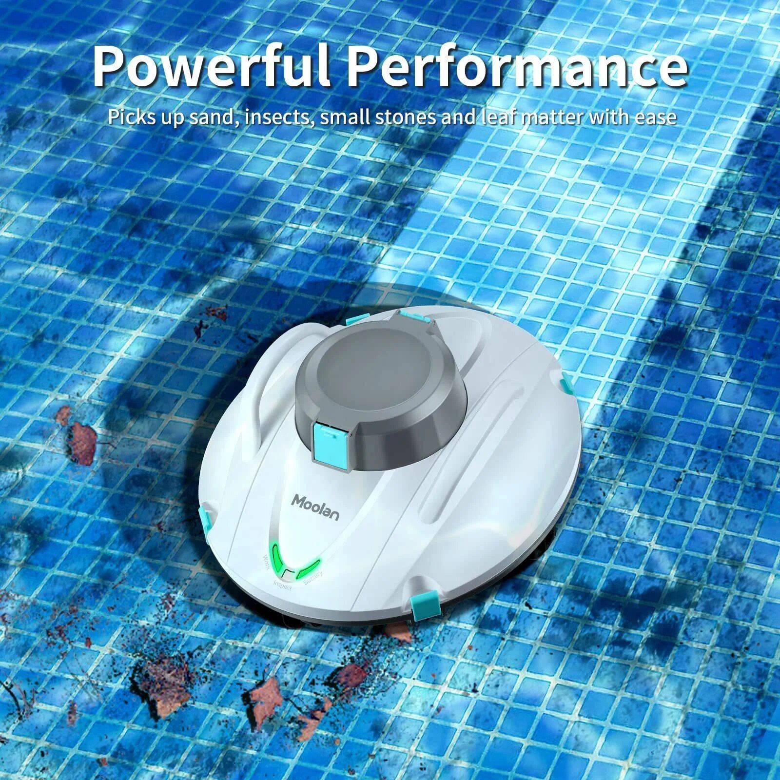 Efficient Cordless Robotic Pool Cleaner with Advanced Suction & Self-Parking Advanced Technologies Robots Efficient Cordless Robotic Pool Cleaner with Advanced Suction & Self-Parking Advanced Technologies Robots