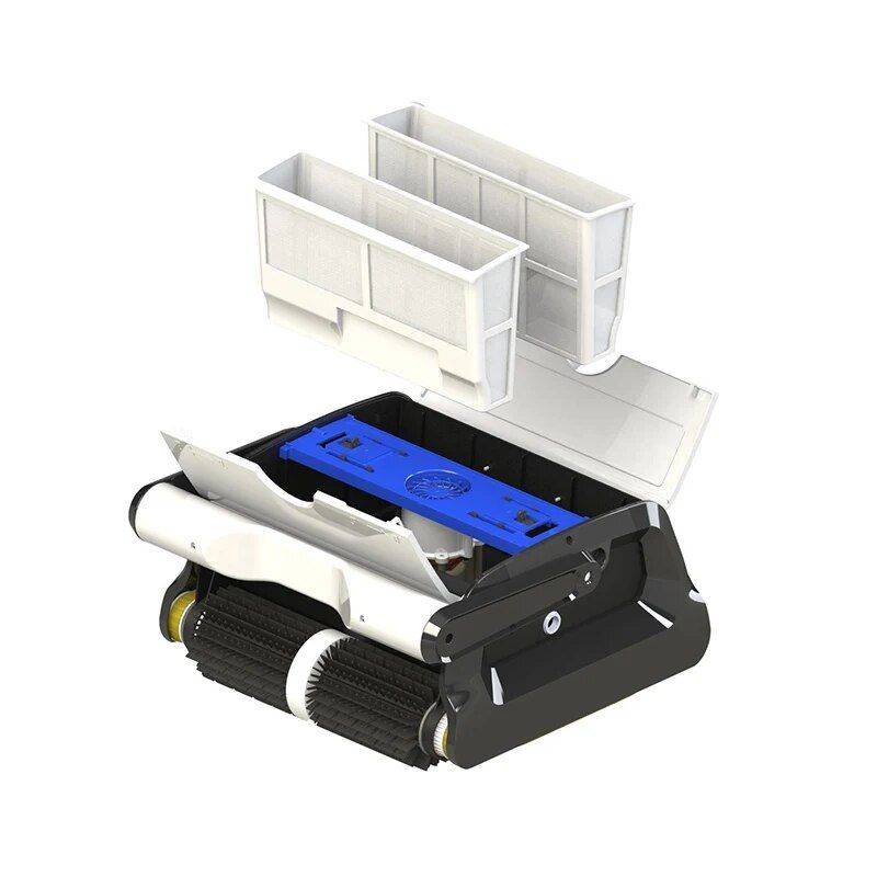 Efficient Robotic Pool Cleaner with Dual-Motor and 20m Floating Cable Advanced Technologies Robots Type : PVC Roller|Foam Roller Efficient Robotic Pool Cleaner with Dual-Motor and 20m Floating Cable Advanced Technologies Robots Type : PVC Roller|Foam Roller