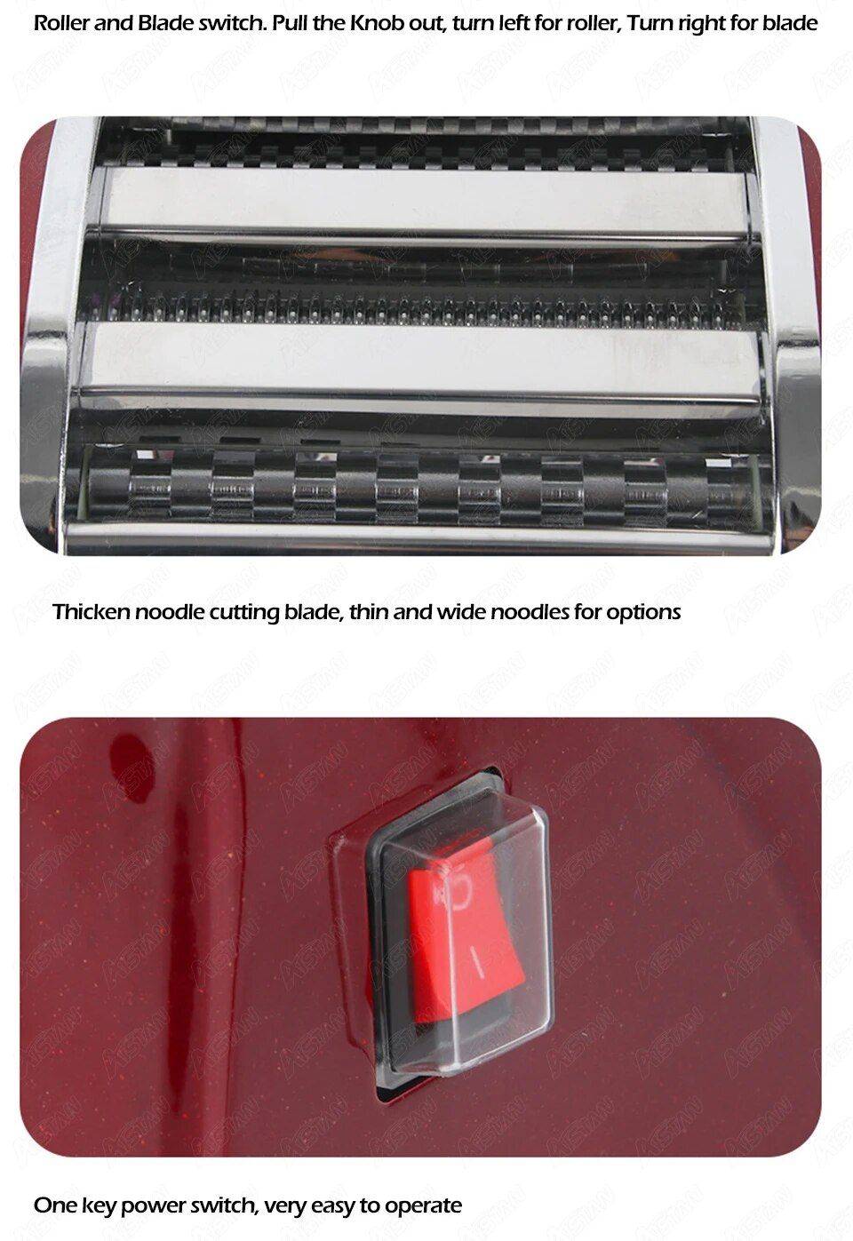 Electric Household Counter Top Pasta Noodle Maker Machine Advanced Technologies Commercial Electronics Type : 1 Blade|2 Blades Electric Household Counter Top Pasta Noodle Maker Machine Advanced Technologies Commercial Electronics Type : 1 Blade|2 Blades