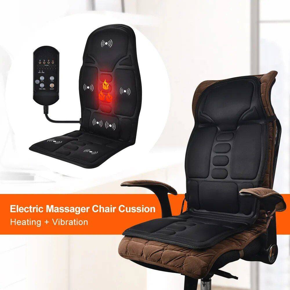 Electric Massage Chair Cushion with Heat & Vibration for Car, Home, and Office Car Safety Color : Black Electric Massage Chair Cushion with Heat & Vibration for Car, Home, and Office Car Safety Color : Black
