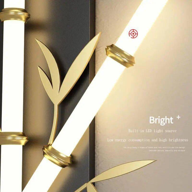 Elegant Bamboo-Inspired LED Wall Sconce for Modern Home Lighting Lighting Wall Lamps Color : Black Elegant Bamboo-Inspired LED Wall Sconce for Modern Home Lighting Lighting Wall Lamps Color : Black