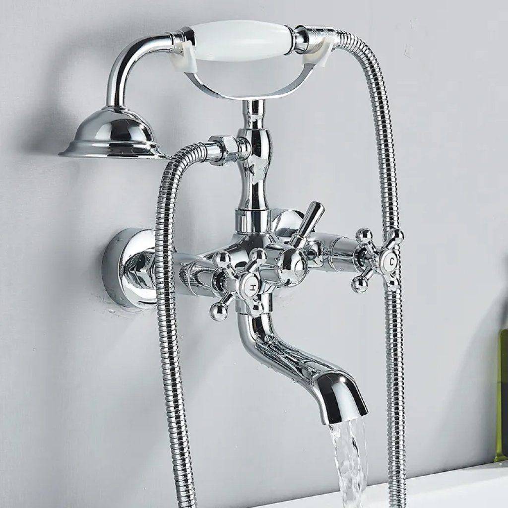 Elegant Dual-Handle Floor-Mount Bathtub Faucet with Handheld Shower Bathroom Shower Systems & Faucets Style : Brushed Nickel A|Brushed Nickel B|Black Bronze A|Antique Brass A|Black Bronze B|Antique Brass B|Antique Brass C|Antique Brass D Elegant Dual-Handle Floor-Mount Bathtub Faucet with Handheld Shower Bathroom Shower Systems & Faucets Style : Brushed Nickel A|Brushed Nickel B|Black Bronze A|Antique Brass A|Black Bronze B|Antique Brass B|Antique Brass C|Antique Brass D