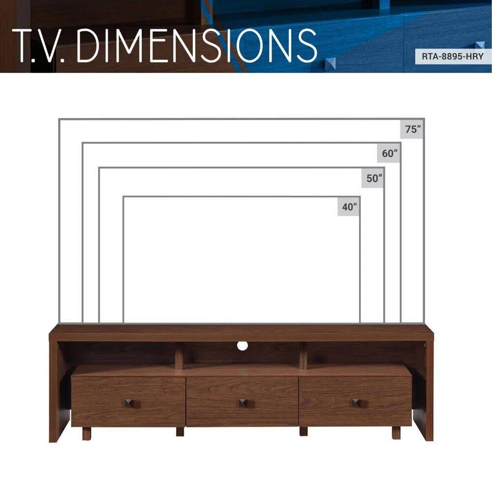 Elegant Modern TV Stand for 75″ TVs Furniture Stands & Console Tables Color : Brown Elegant Modern TV Stand for 75