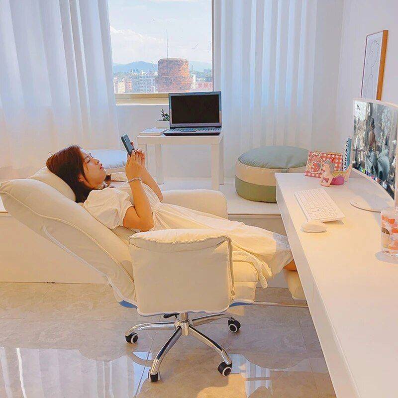 Ergonomic Swivel Office Chair with Footrest and Fixed Handrails Furniture Office Furniture Color : White Cloth|White Cloth (+footrest)|White Leather|White Leather (+footrest)|Dark Gray Cloth|Dark Gray Cloth (+footrest)|Light Gray Cloth|Light Gray Cloth (+footrest)|Brown Leather|Brown Leather (+footrest)|Black Leather|Black Leather (+footrest) Ergonomic Swivel Office Chair with Footrest and Fixed Handrails Furniture Office Furniture Color : White Cloth|White Cloth (+footrest)|White Leather|White Leather (+footrest)|Dark Gray Cloth|Dark Gray Cloth (+footrest)|Light Gray Cloth|Light Gray Cloth (+footrest)|Brown Leather|Brown Leather (+footrest)|Black Leather|Black Leather (+footrest)