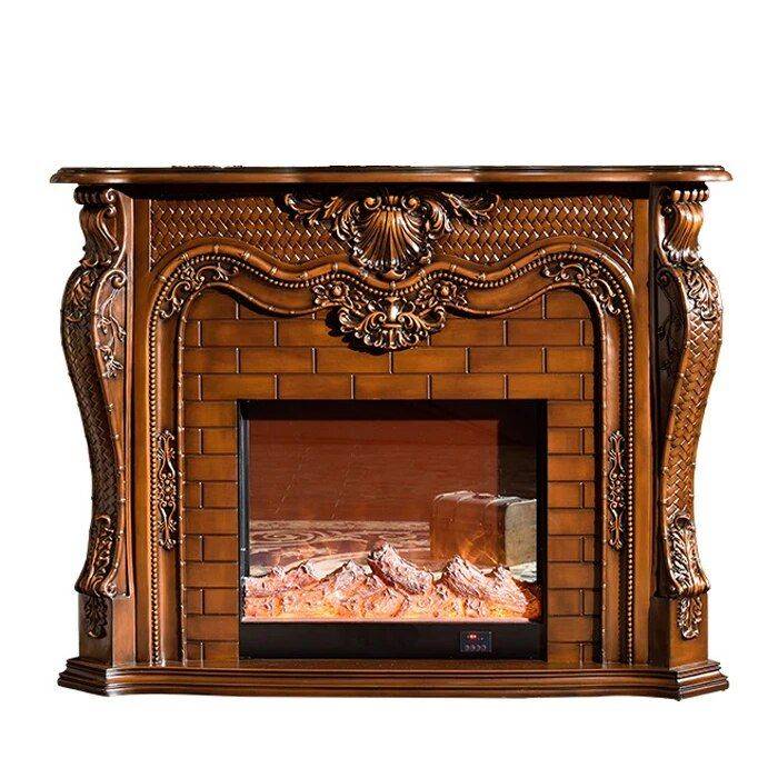 European Style Oak Mantel Fireplace Fireplaces Home Electronics Color: Brown without heater European Style Oak Mantel Fireplace Fireplaces Home Electronics Color: Brown without heater